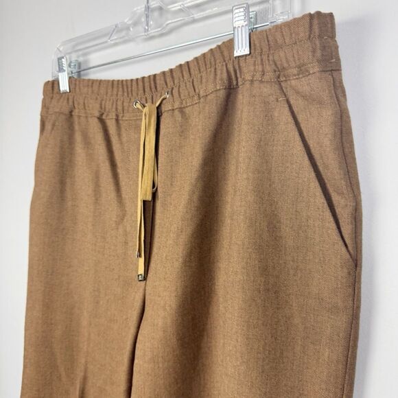 3.1 PHILLIP LIM | Khaki Green Wool Drawstring Trouser Pants Women’s Size 6 - Picture 2 of 9